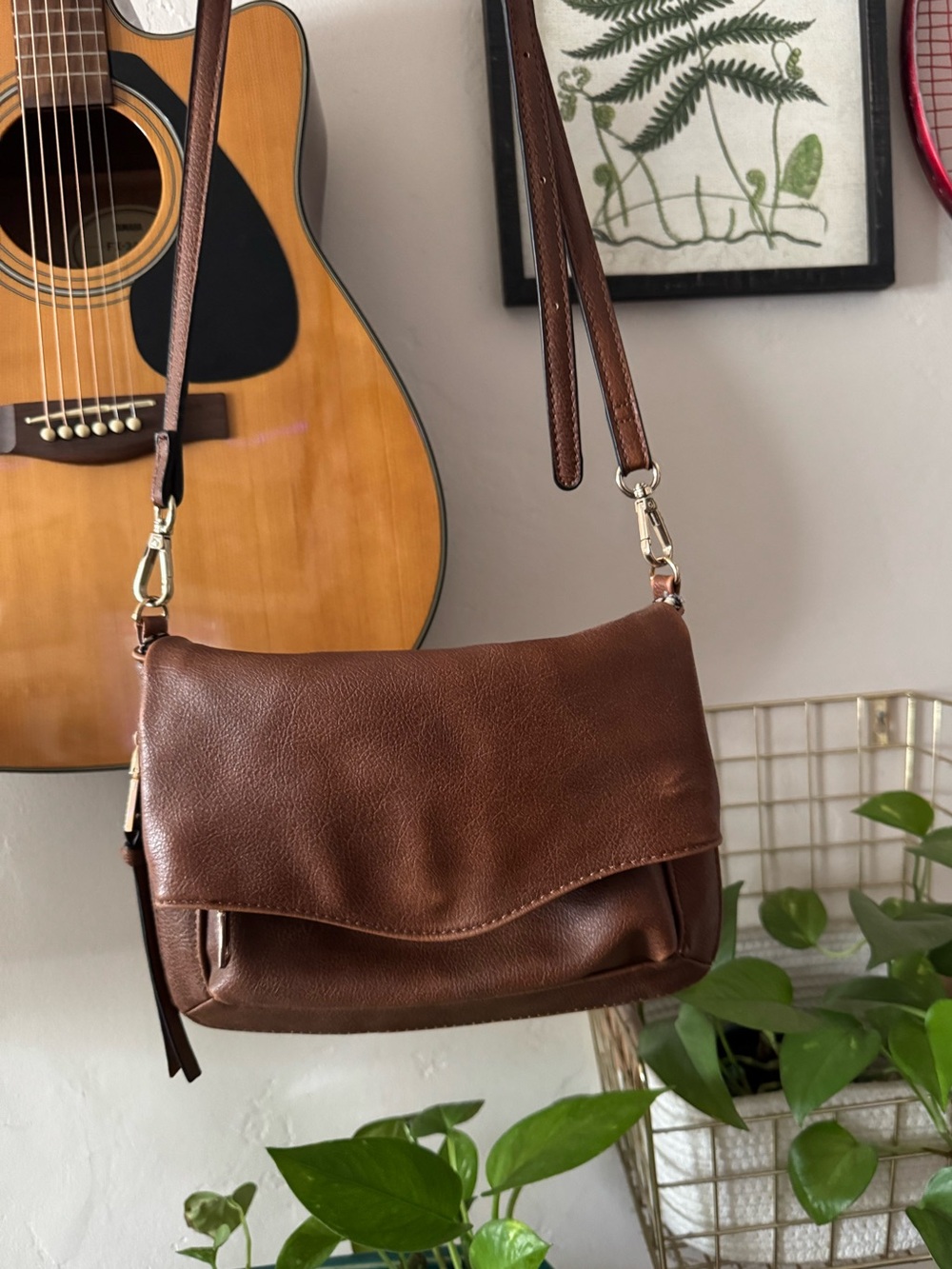 Moda Luxe Brown Crossbody Shoulder Bag